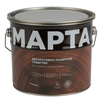 Изображение товара Декоративно-защитное средство для дерева Марта палисандр 2,7л полуглянцевое