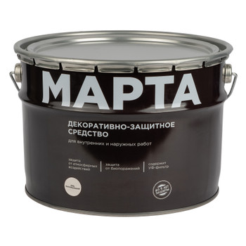 Изображение товара Декоративно-защитное средство для дерева Марта ель натуральная 9л
