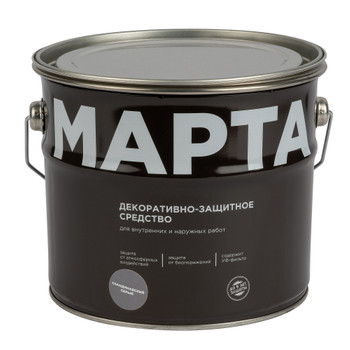 Изображение товара Декоративно-защитное средство для дерева Марта скандинавский серый 2,7л