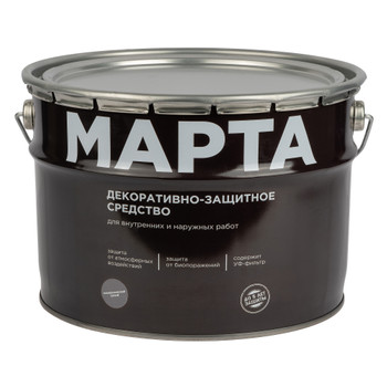 Изображение товара Декоративно-защитное средство для дерева Марта 9л скандинавский серый