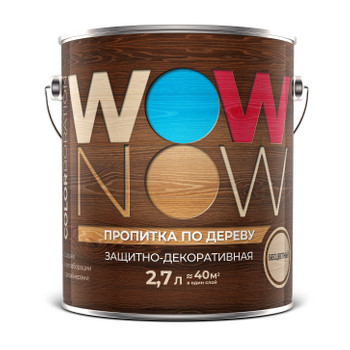 Декоративно-защитное средство для дерева Wow Now бесцветный 2,7 л