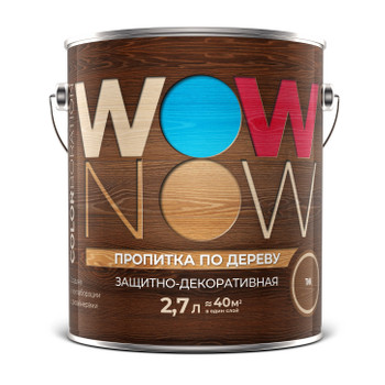 Декоративно-защитное средство для дерева Wow Now тик 2,7 л