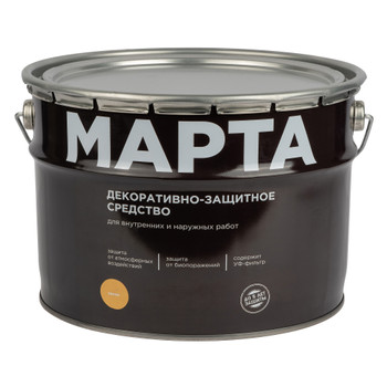 Изображение товара Декоративно-защитное средство для дерева Марта сосна 9 л полуматовое