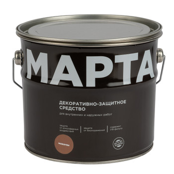 Изображение товара Декоративно-защитное средство для дерева Марта махагон полуматое 2,7л