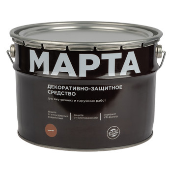 Декоративно-защитное средство для дерева Марта махагон полуматовое 9л