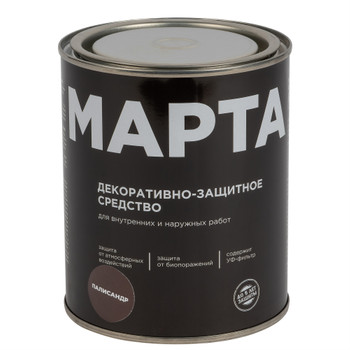 Декоративно-защитное средство для дерева Марта палисандр полуматовое 0,75л