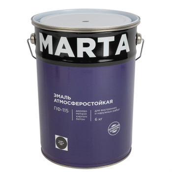 Эмаль ПФ-115 Марта графит (RAL 7024) матовая 6кг