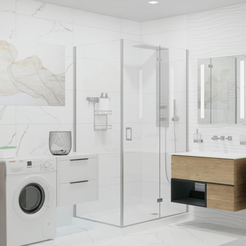 Керамогранит Global Tile Princess 400х800 мм белый волна