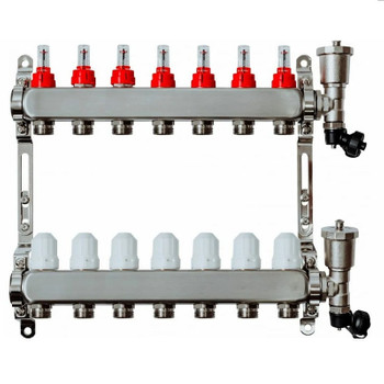 Изображение товара Коллекторная группа Aqualink 1 на 7 выходов с расходомерами