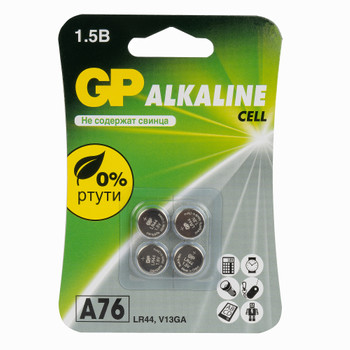 Батарейка алкалиновая GP LR44 4 шт