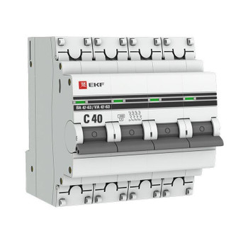Выключатель автоматический четырехполюсный C 40А 4,5кА PROxima EKF