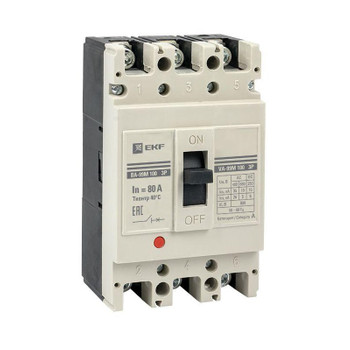 Изображение товара Выключатель автоматический трехполюсный 100/80А 35кА EKF