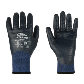 Изображение товара Перчатки полиэфирные утепленные маслобензостойкие с латексным покрытием