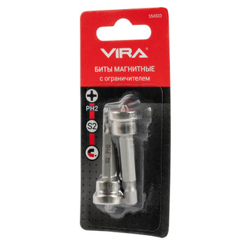 Изображение товара Биты с ограничителем PH2x50мм VIRA 2 шт - надежные инструменты для крепежа