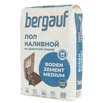 Пол наливной Bergauf Boden Zement Medium универсальный 20 кг