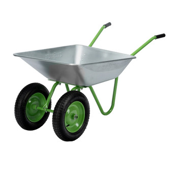Тачка садово-строительная двухколесная 65 л 120 кг 