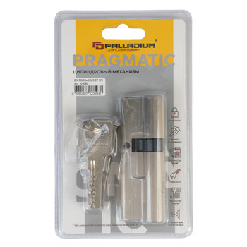 Механизм цилиндровый Palladium 90 ключ-ключ со смещением 35х55 мм матовый никель