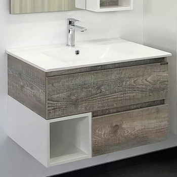 Изображение товара Тумба подвесная Comforty Турин 75М с раковиной 75E бежевый современный дизайн