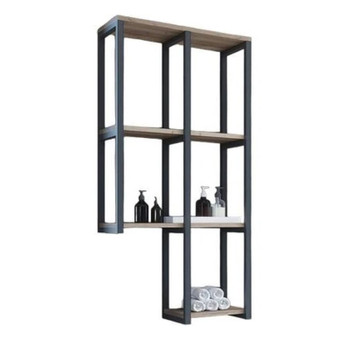 Изображение товара Стеллаж подвесной Comforty Порто 50 дуб дымчатый - современное решение для интерьера