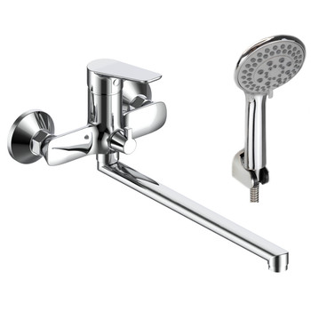 Изображение товара Смеситель для ванны Voda SPO31 хром с длинным изливом и душем