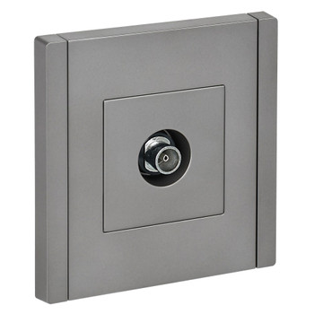 Изображение товара Розетка ТВ оконечная Forte&Piano IEK сталь для подключения кабеля