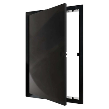 Люк ревизионный пластиковый нажимной черный 200х300 мм Era