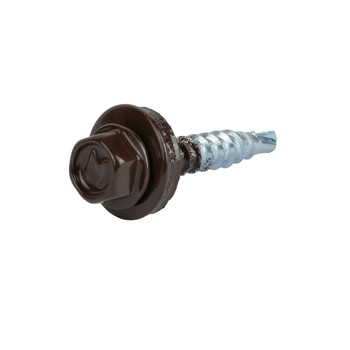 Саморез кровельный 4,8х29мм коричневый шоколад (RAL 8017) 250шт Daxmer