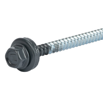 Саморез кровельный 4,8х70мм серый графит (RAL 7024) 100шт Daxmer