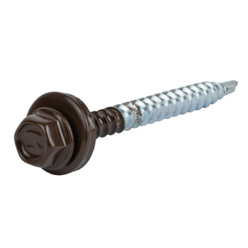 Изображение товара Саморез кровельный Daxmer 4,8х50мм коричневый шоколад 150шт