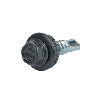 Саморез кровельный 5,5х25мм графит (RAL 7024) 250шт Daxmer