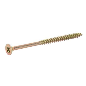 Изображение товара Саморез универсальный 6x100мм оцинкованный желтый крестообразный PZ