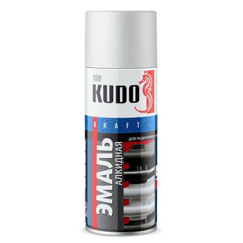 Эмаль аэрозольная алкидная для радиаторов Kudo белая матовая 0,52л