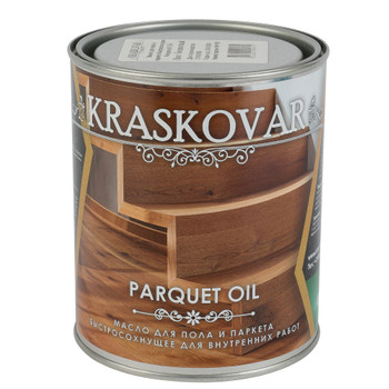 Масло для пола и паркета быстросохнущее Kraskovar белоснежный 0,75л