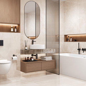 Керамогранит Charm Onyx Crema 600х1200х7 мм бежевый полированный New Trend