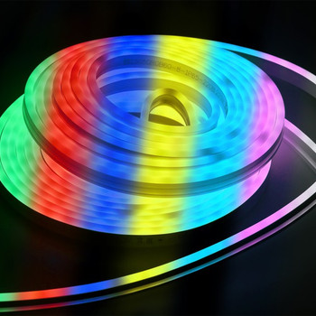 Лента светодиодная неоновая IP65 с контроллером цветная RGB 5 м IEK