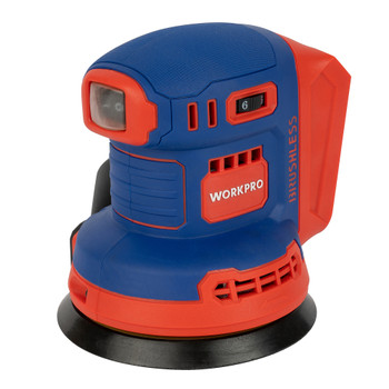 Изображение товара Шлифмашинка эксцентриковая Workpro 125мм 20В WP392203 — мощный инструмент для шлифовки и полировки