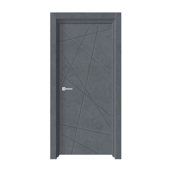 Полотно дверное глухое Двери Гуд Geometry-1 700x2000мм бетон графит