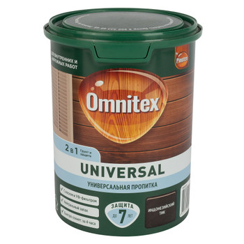 Изображение товара Пропитка Omnitex Universal 2 в 1 для дерева, коричневая, 0.9л, полуматовая Изображение товара Пропитка Omnitex Universal 2 в 1 для дерева, коричневая, 0.9л, полуматовая