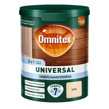 Изображение товара Пропитка 2в1 Omnitex Universal береза полуматовая 0,9л