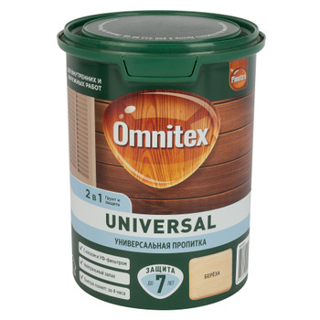 Пропитка 2в1 Omnitex Universal береза полуматовая 0,9л