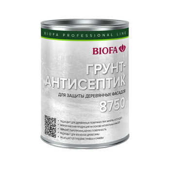 Грунт-антисептик для наружных работ Biofa бесцветный (под колеровку) полуматовый 1л