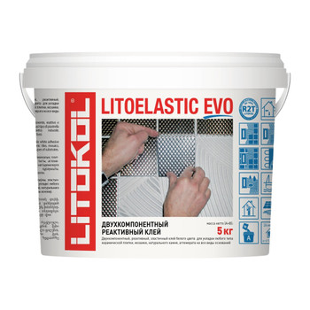 Изображение товара Клей для плитки и керамогранита Litokol Litoelastic Evo R2T реактивный белый 5кг