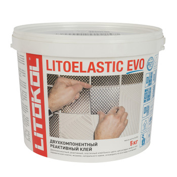 Изображение товара Клей для плитки и керамогранита Litokol Litoelastic Evo R2T реактивный белый 5кг