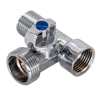 Кран шаровый для сантехприборов ВР-НР-НР 1/2"х3/4"х1/2" с отражателем СТМ