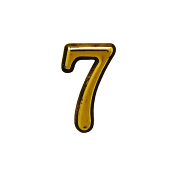 Цифра дверная АЛЛЮР пластик 7 золото