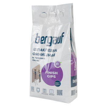 Шпаклевка гипсовая финишная Bergauf Finish Gips, 5 кг