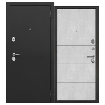 Изображение товара Металлическая входная дверь Ferroni Гарда букле 860мм правая черный бетон снежный