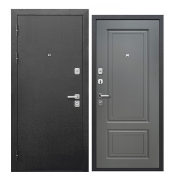 Изображение товара Входная металлическая дверь Ferroni Толстяк букле черный ясень графит 960мм левая