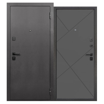 Дверь входная металлическая Ferroni Гарда антик серебро\ясень графит эмаль 860мм правая