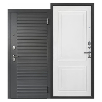 Изображение товара Металлическая входная дверь Ferroni Гарда сатин графит/эмалит белый 860мм